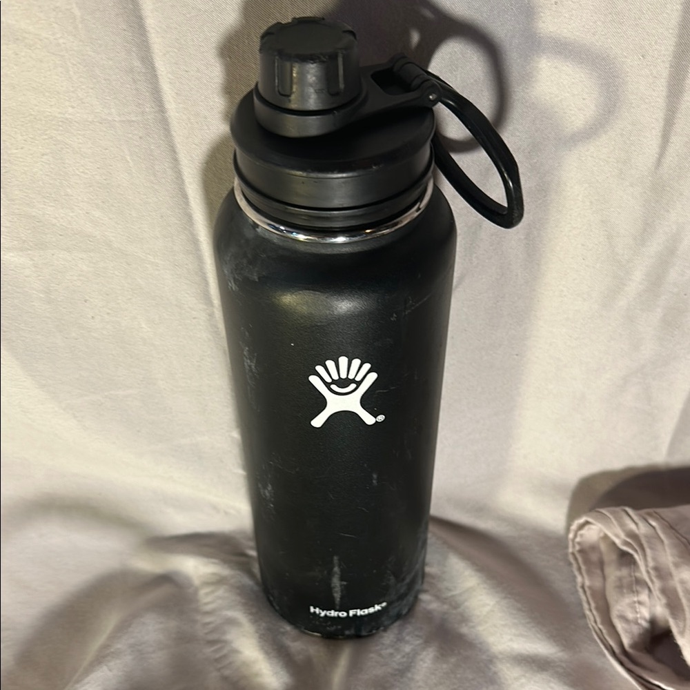 Hydro Flask Black Water Bottle. 12” tall